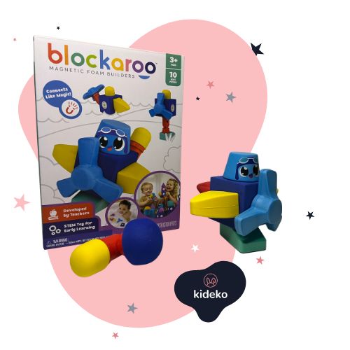 Blockaroo magnetická stavebnica lietadlo 10ks